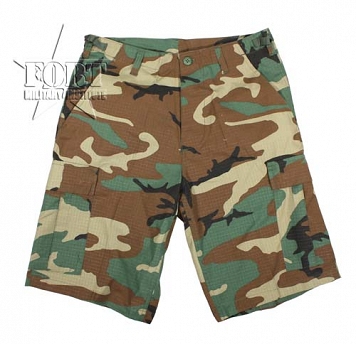 Spodenki BDU - woodland - ripstop