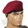 Beret tłoczony Air Assault Brigade - bordowy - nowy
