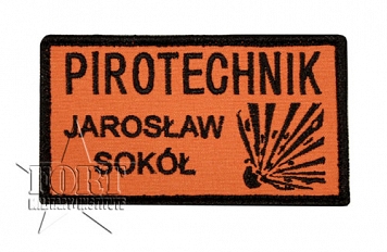 Naszywka - Pirotechnik - imienna - kolor