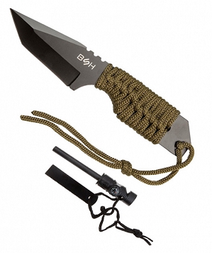 Nóż taktyczny BSH Adventure N-313 z krzesiwem i kompasem