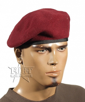 Beret US Army tłoczony - bordowy - nowy