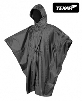 Poncho Ripstop - Texar - czarne