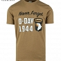 Koszulka - D-Day 1944, Never Forget - coyote