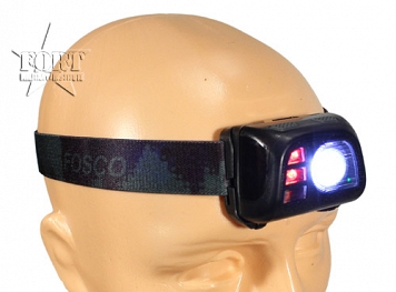 Latarka czołowa - Head Lamp Tactical - Fosco - czarna