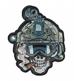 Naszywka 3D UV - Skull Operator - na rzep