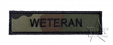 Naszywka - Weteran - 10x2,5 cm - WP camo - na rzep