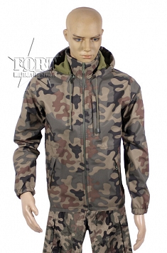 Bluza Soft Shell - odpinany kaptur - WP Camo 