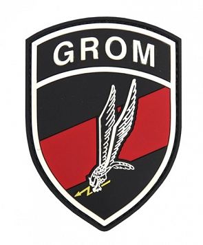 Naszywka 3D - GROM - kolor