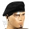 Beret austriacki - tłoczony - czarny - używany