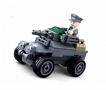 Niemiecki wóz pancerny - seria Druga Wojna - klocki (B0680C)