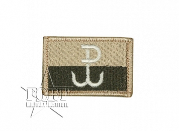 Naszywka - Flaga - Polska Walcząca (Kotwica) - pustynna - mała