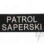 Naszywka - Patrol Saperski - 14x5 cm - czarna