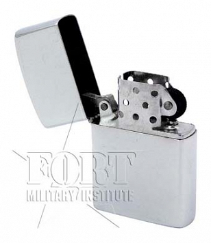 Zapalniczka benzynowa - srebrna błyszcząca