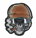 Naszywka 3D UV - Skull Beanie Warrior - na rzep