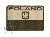 Naszywka - Poland - flaga+godło - pustynna