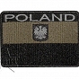 Naszywka - Poland - flaga+godło - polowa, czarna