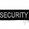 Naszywka SECURITY -  biała - 8 x 2,5 cm 