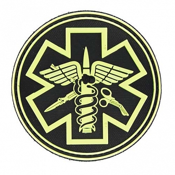 Naszywka 3D - Paramedic - czarno-żółta
