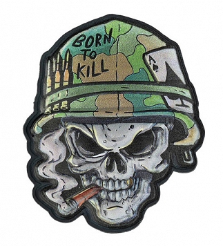 Naszywka 3D UV - Skull Vietnam Ace - na rzep