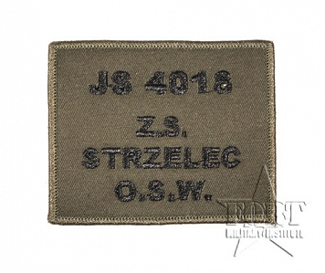 Naszywka z numerem JS - Strzelec OSW
