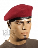 Beret Bundeswehry tłoczony - bordowy - nowy