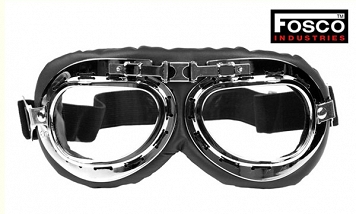 Gogle pilota - RAF - chrom