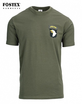 Koszulka - 101st Airborne Division - małe logo - zielona