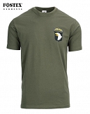 Koszulka - 101st Airborne Division - małe logo - zielona
