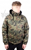 Kurtka zimowa ocieplana - odpinany kaptur - WP camo