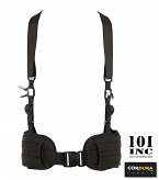 Pas taktyczny z szelkami - Combat Belt Suspender - Cordura - czarny