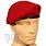 Beret tłoczony czerwony - nowy