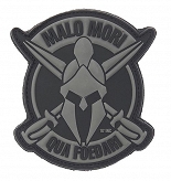 Naszywka 3D - Malo Mori Qua Foedari - czarna