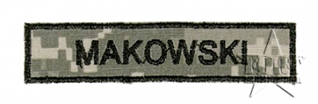 Naszywka z nazwiskiem - UCP - naszywana