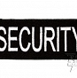 Naszywka SECURITY -  biała - 12 x 5 cm 