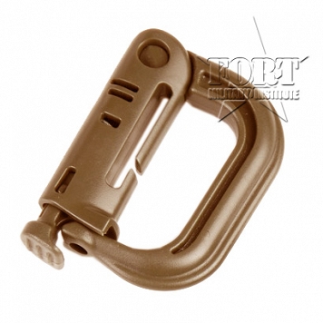 Karabińczyk D-Ring Grimlock- komplet 4 szt. - coyote