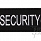 Naszywka SECURITY -  biała - 8,5 x 4,5 cm 