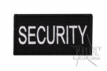 Naszywka SECURITY -  biała - 8,5 x 4,5 cm 