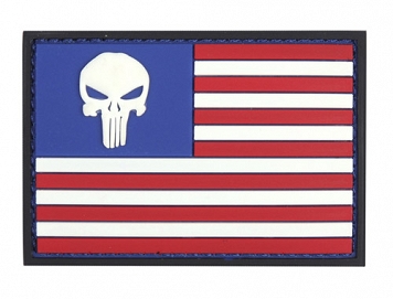Naszywka 3D - Punisher Flaga USA - kolor