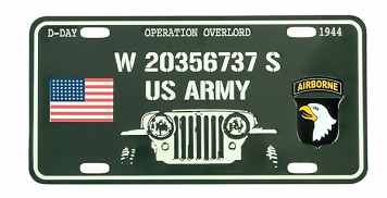 Tablica rejestracyjna - D-Day Willys
