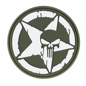 Naszywka 3D - Punisher Allied Star - zielona