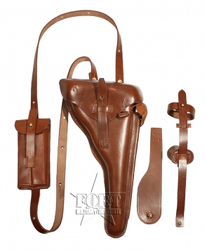 Kabura Luger P08 Artillery (Lange Pistole 08) - I Wojna - replika - brąz