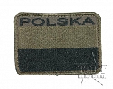 Naszywka - Polska + flaga - polowa