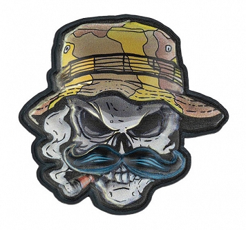 Naszywka 3D UV - Skull Bush Ranger - na rzep