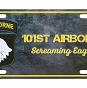 Tablica rejestracyjna - US 101st Airborne