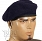 Beret brytyjski - tłoczony - ciemogranatowy - używany