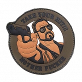 Naszywka 3D - Take Your Hit ! - brązowa