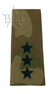 Pagony WP camo ripstop - czarne - Porucznik
