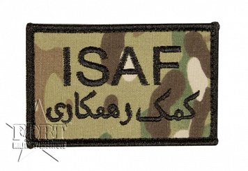 Naszywka ISAF - Multi - czarna - na rzep