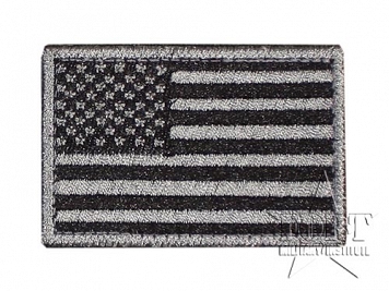 Naszywka - flaga USA - szara (lewa) - 6,5x4,3cm - nowa