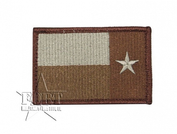 Naszywka - Flaga Texas - brązowa - prawa - na rzep
